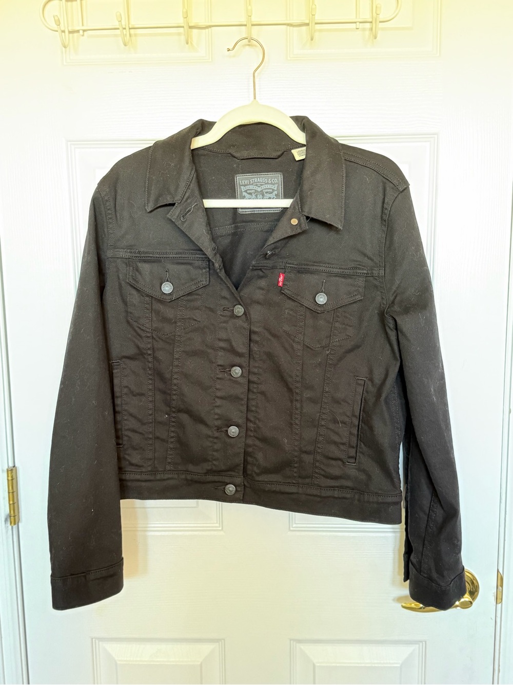 Levi's Black Denim Trucker Jacket size M